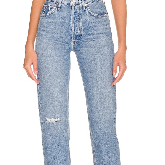 NWT Agolde 90’s Pinch Waist High Rise Jean in Abstract - 31 - Picture 2 of 12